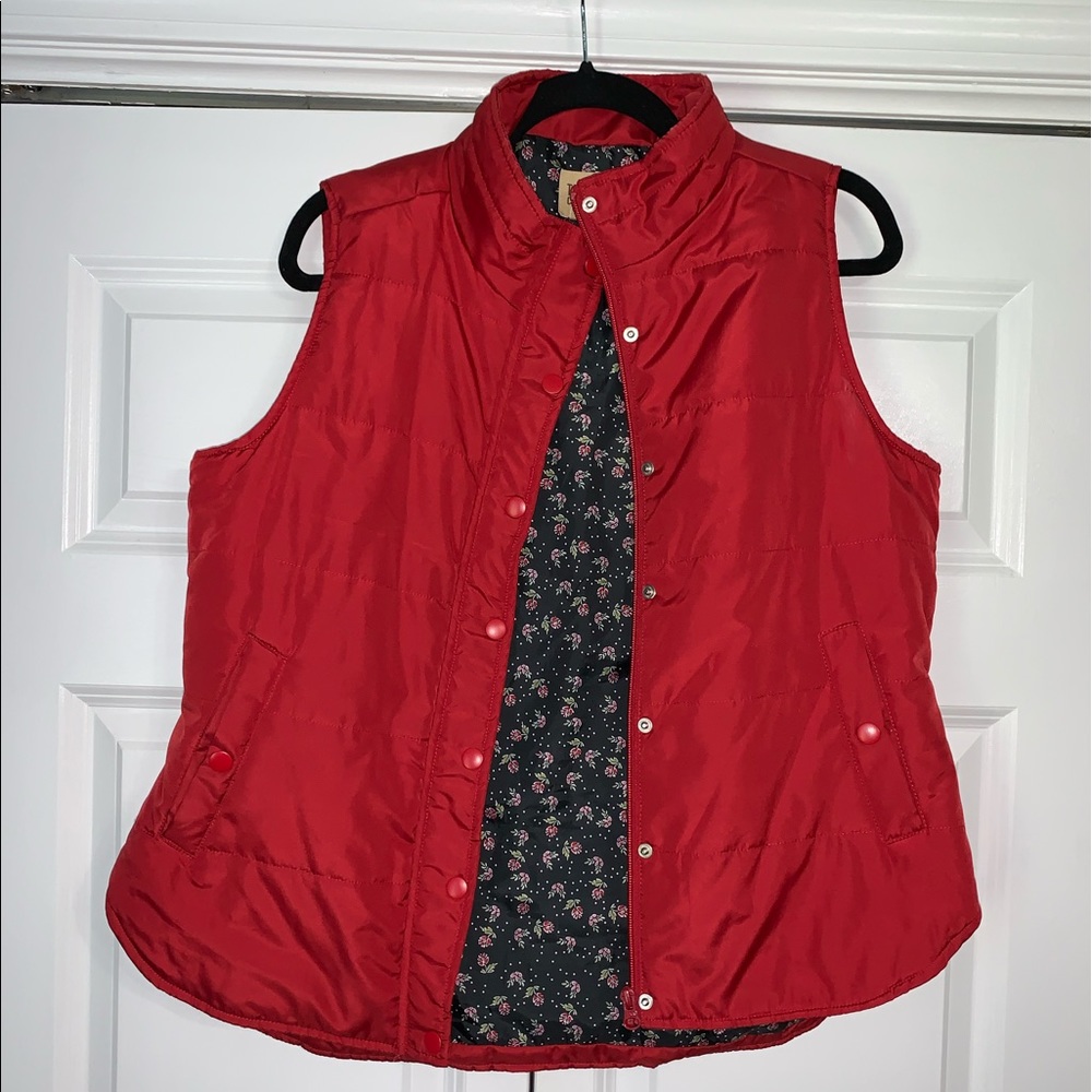 Red Vest. Barely Worn.